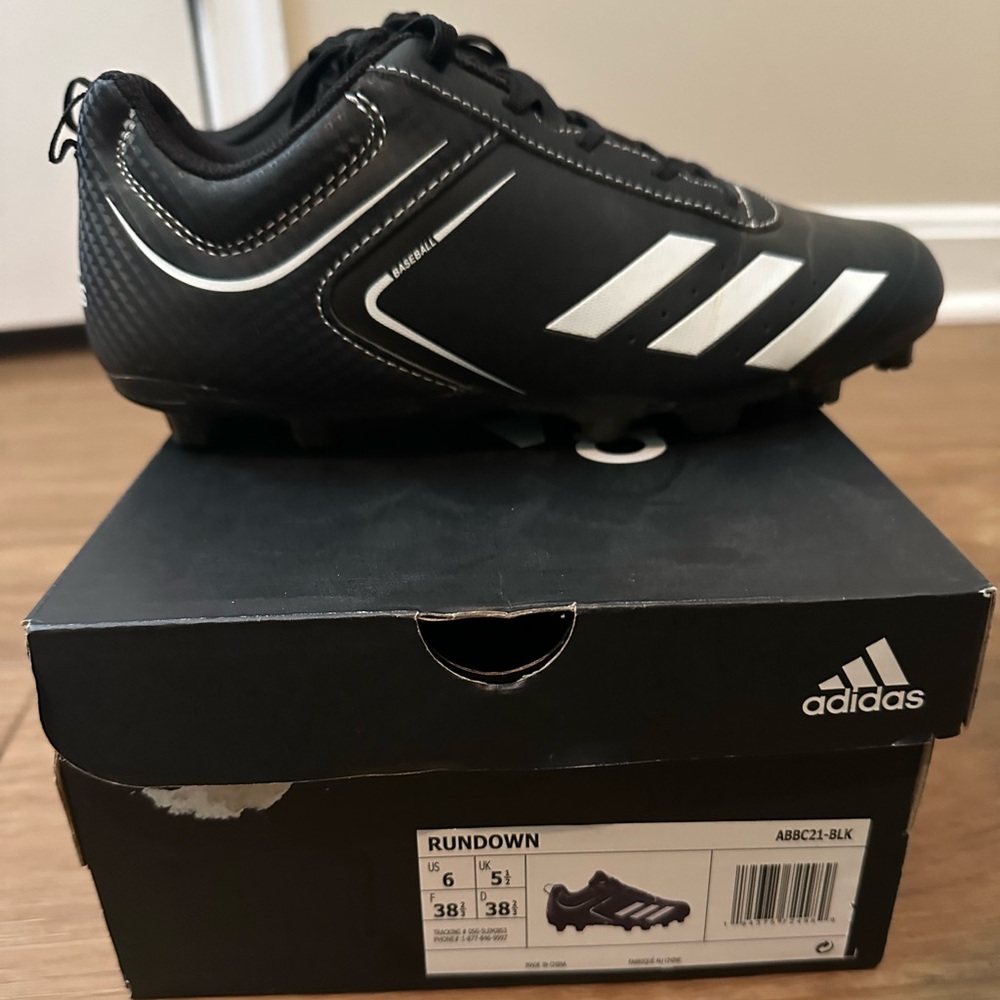 Adidas Men's Black and White Soccer Cleats